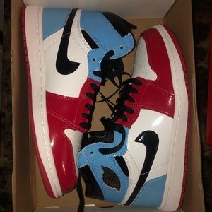 White Card Blue Retro 1s